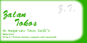 zalan tokos business card